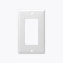 Plastic Wall Plates 1-Gang Switch/GFCI Cover - White