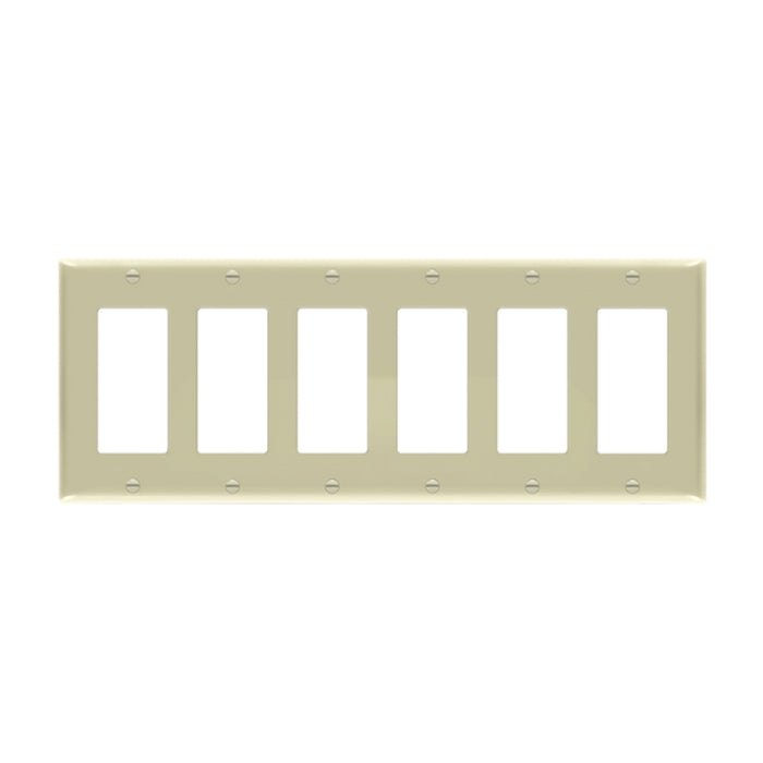 Enerlites 8836M 6-Gang Switch/GFCI Decorator/GFCI Wall Plate, 10-Pack
