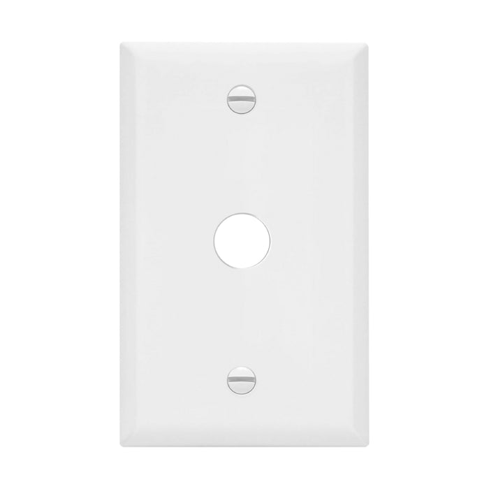 Enerlites 8861 1-Gang 0.625" Phone/Cable Cover Plastic Wall Plate, 10-Pack