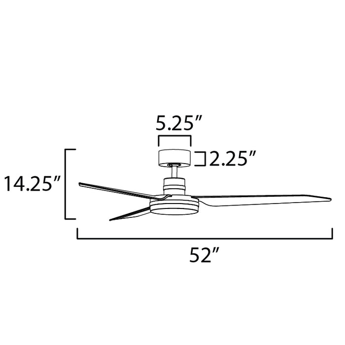 Maxim 88807 Ultra Slim 52" Outdoor Ceiling Fan