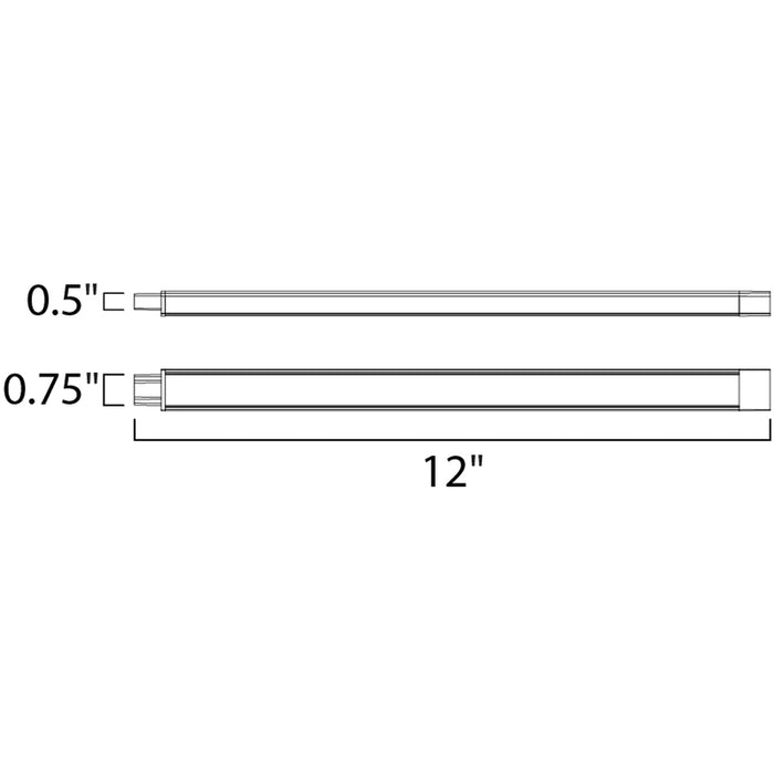 Maxim 89801 CounterMax Slim MX-L-24-SS 12" 5W LED Under Cabinet, 3000K 700 Lumen Dimmable 24V