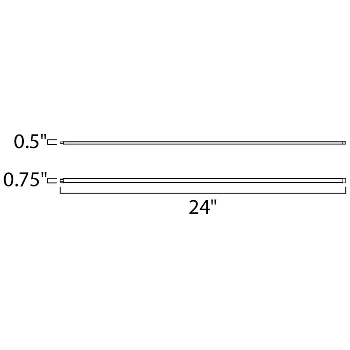Maxim 89802 CounterMax Slim MX-L-24-SS 24" 10W LED Under Cabinet, 3000K 1050 Lumen Dimmable 24V
