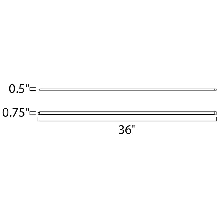 Maxim 89803 CounterMax Slim MX-L-24-SS 36" 15W LED Under Cabinet, 3000K 1400 Lumen Dimmable 24V
