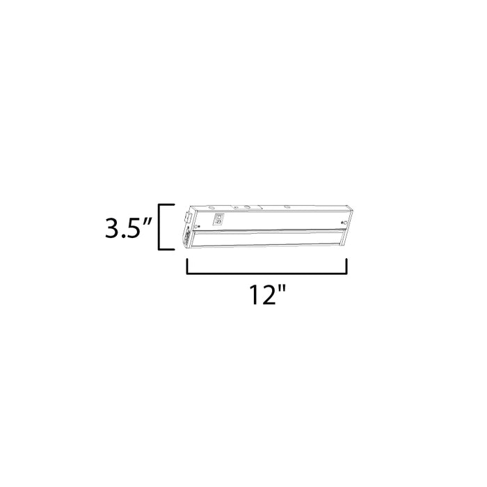 Maxim 89863 CounterMax 5K 12" 6W LED Under Cabinet, CCT Selectable 460 Lumen Dimmable 120V