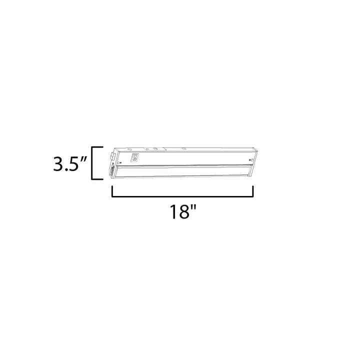 Maxim 89864 CounterMax 5K 18" 9W LED Under Cabinet, CCT Selectable 1200 Lumen Dimmable 120V