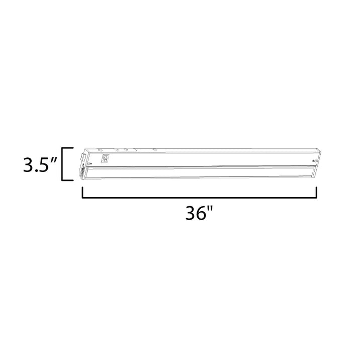 Maxim 89867 CounterMax 5K 36" 18W LED Under Cabinet, CCT Selectable 2220 Lumen Dimmable 120V