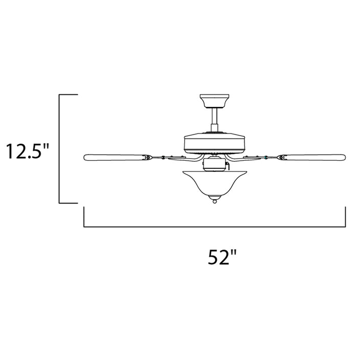Maxim 89915 Basic-Max 52" Outdoor Ceiling Fan