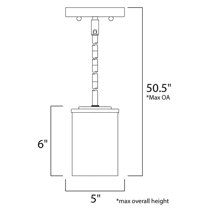 Maxim 90200CL Corona 1-lt 5" Mini Pendant