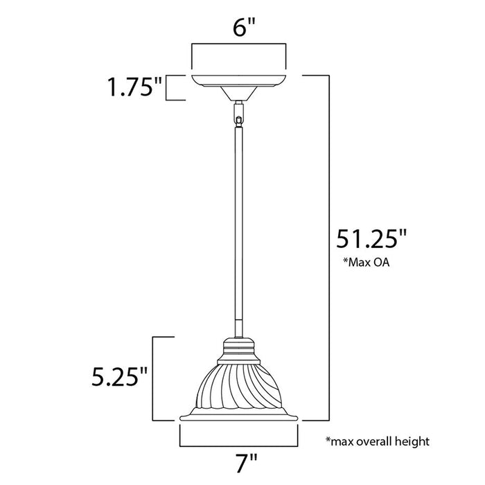 Maxim 91066 Marin 1-lt 7" Mini Pendant