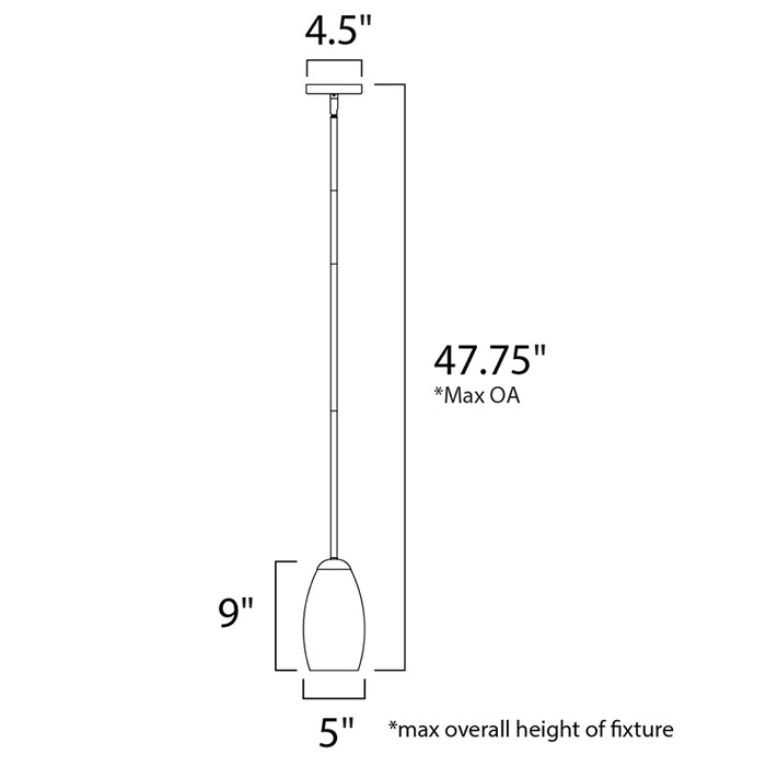 Maxim 91650 Taylor 1-lt 5" Mini Pendant