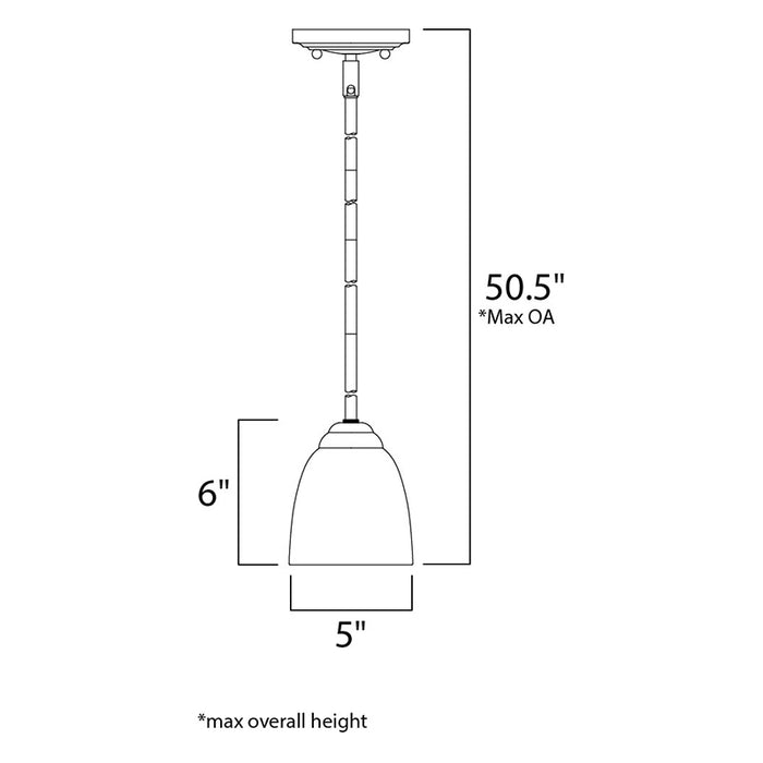 Maxim 92061FT Stefan 1-lt 5" Mini Pendant