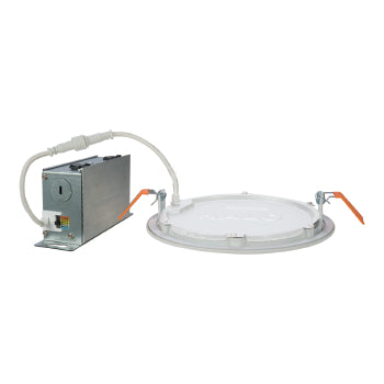 Halo HLB6 6" LED Round Lens Downlight with Remote Driver / Junction Box, CCT Selectable, 120V