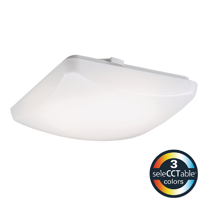 Metalux FM WS 9" Square LED Flush Mount, CCT Selectable