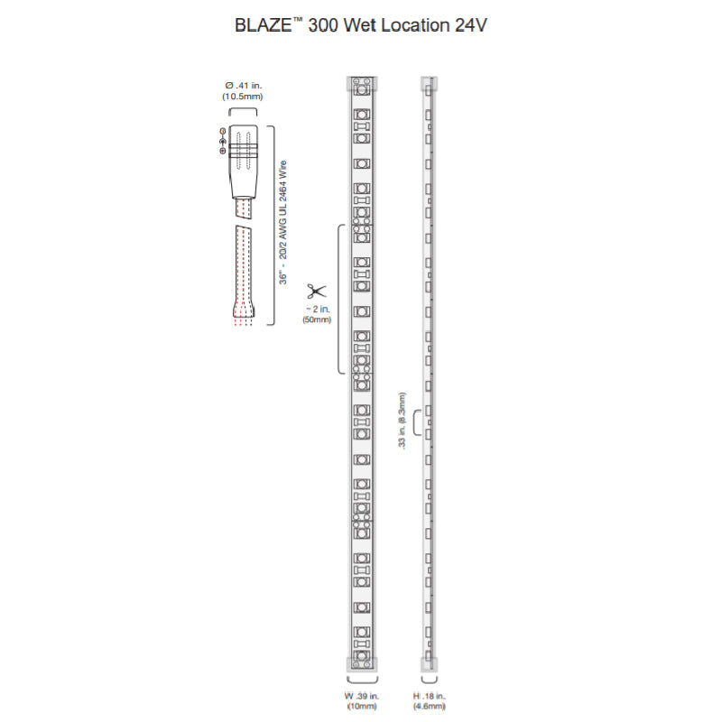 Diode LED BLAZE Wet Location 300 4.5W/ft LED Strip Light