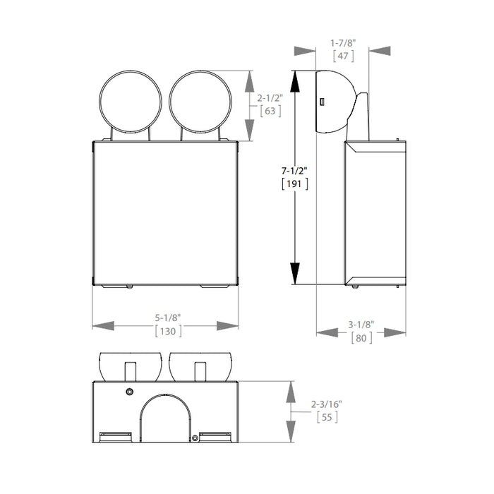 AtLite ATLEMINI Series 2-Head LED Emergency Light
