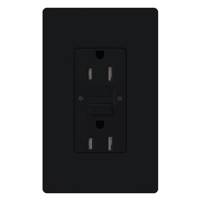 Lutron CAR-15-GFST Claro Self-Testing Tamper Resistant GFCI Receptacle