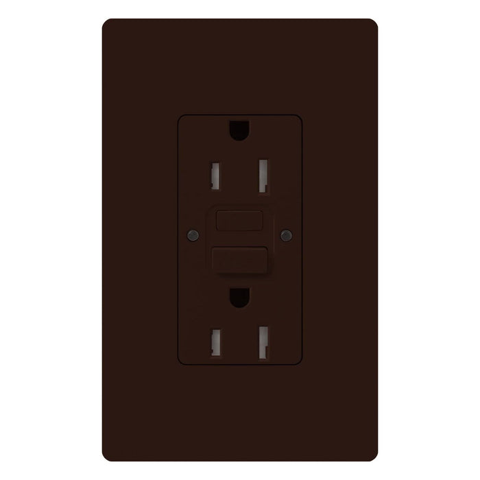 Lutron CAR-15-GFST Claro Self-Testing Tamper Resistant GFCI Receptacle