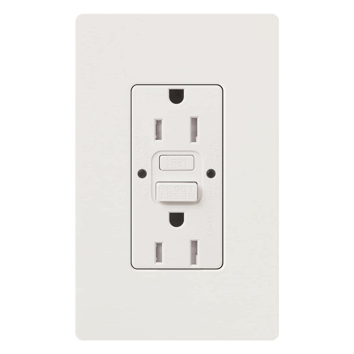 Lutron CAR-15-GFST Claro Self-Testing Tamper Resistant GFCI Receptacle