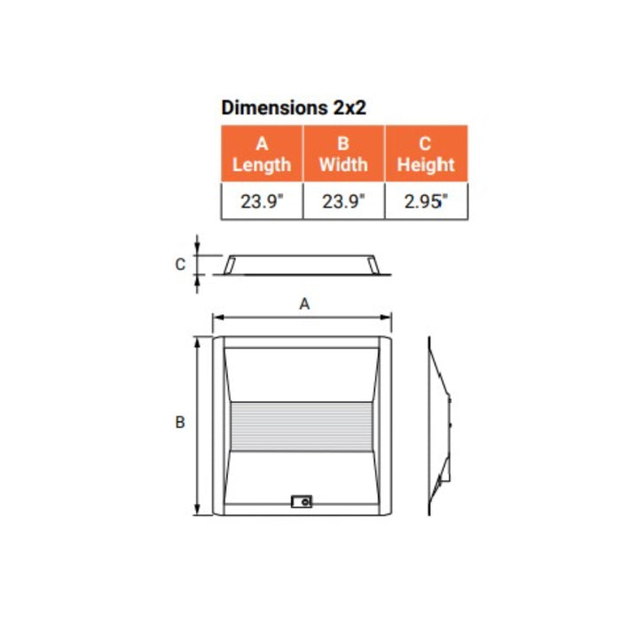 Metalux CBRK 2x2 21W LED Troffer Retrofit Kit