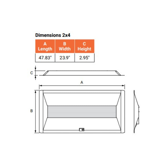 Metalux CBRK 2x4 28W LED Troffer Retrofit Kit