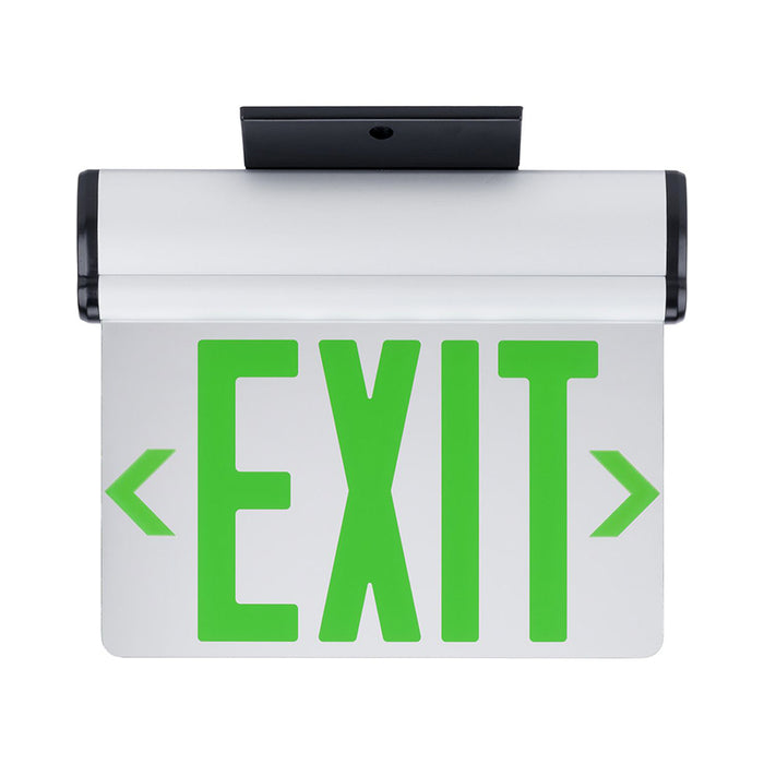 Compass CEL Series Edge-Lit LED Exit Sign with Battery - Double Face, Green Letters