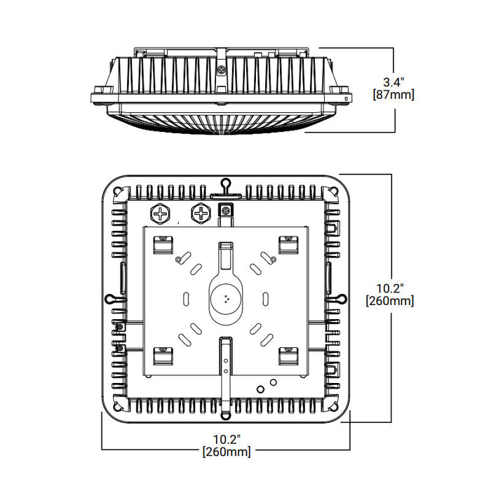 Lumark CLCS15 40W LED Canopy Light, 4000K