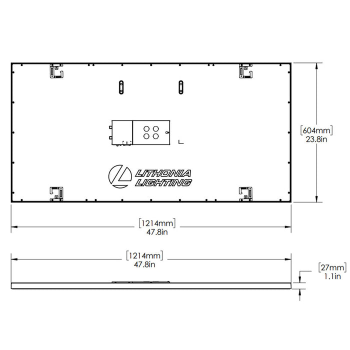 Lithonia Contractor Select CPANL 2x4 LED Flat Panel,  Switchable Lumen & CCT
