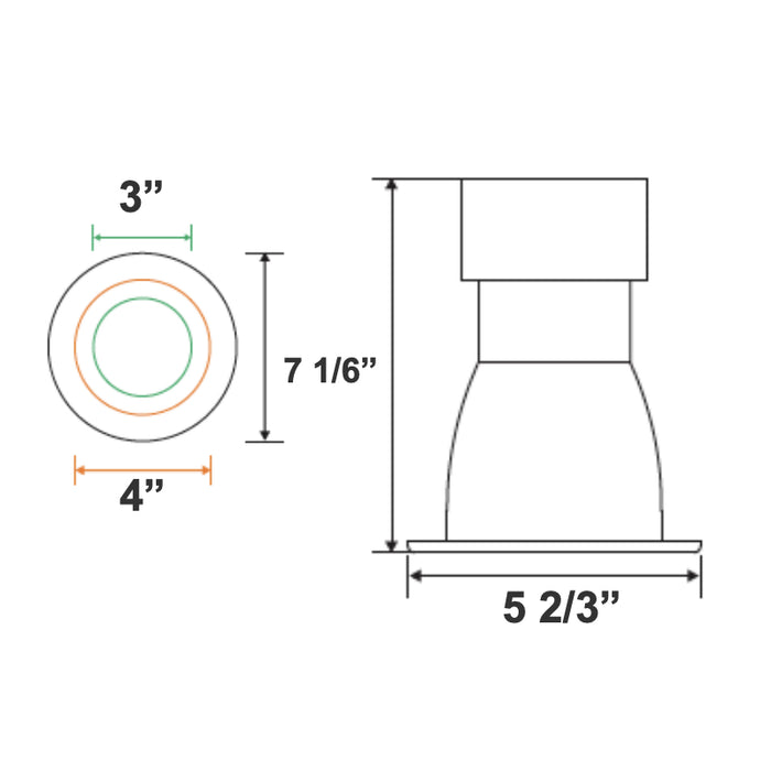 Westgate CRLX4 4" 14W/20W/27W LED Commercial Recessed Light, CCT Selectable