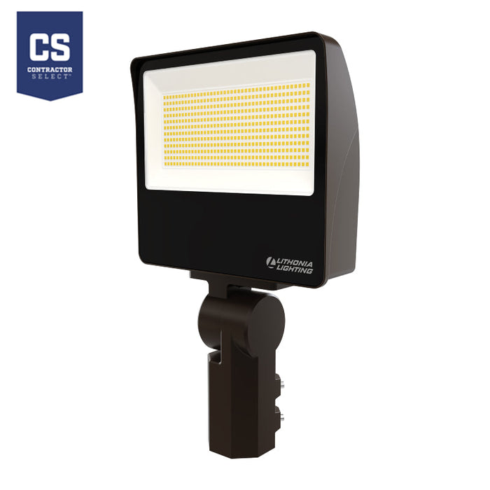 Lithonia Contractor Select ESXF4 Alo 150W LED Flood Light with Photocell, Knuckle/Yoke Mount, CCT Selectable, 120-347V
