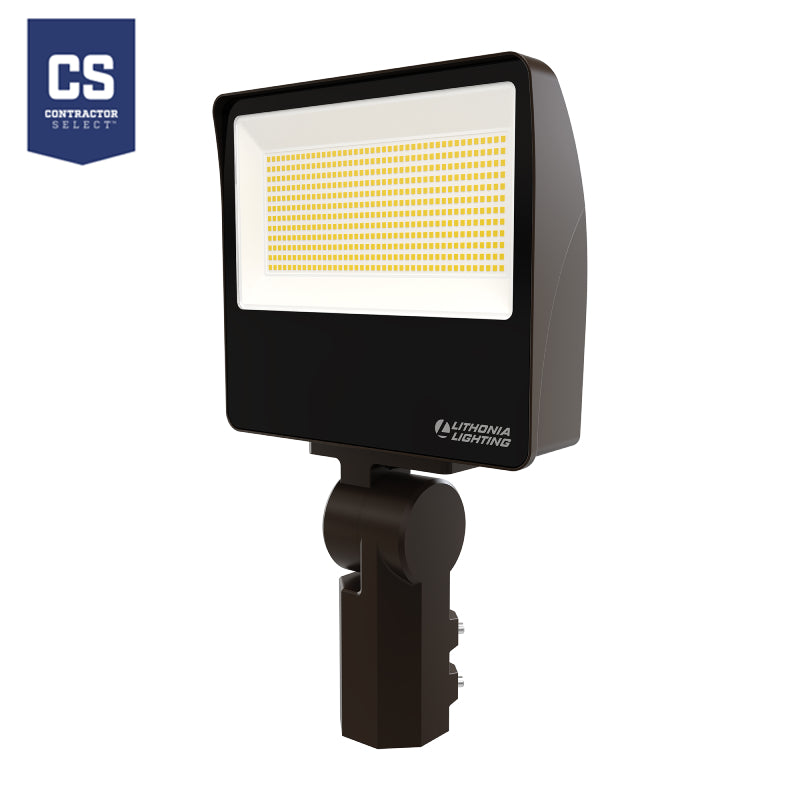 Lithonia Contractor Select ESXF4 Alo 150W LED Flood Light with Photocell, Knuckle/Yoke Mount, CCT Selectable, 120-277V