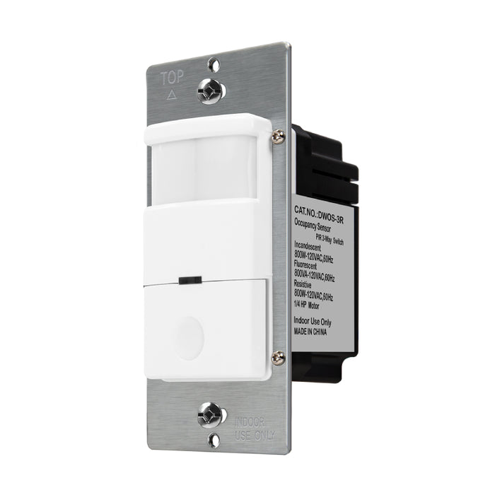 Enerlites DWOS-3R 180° PIR Occupancy/Vacancy Motion Sensor Wall Switch