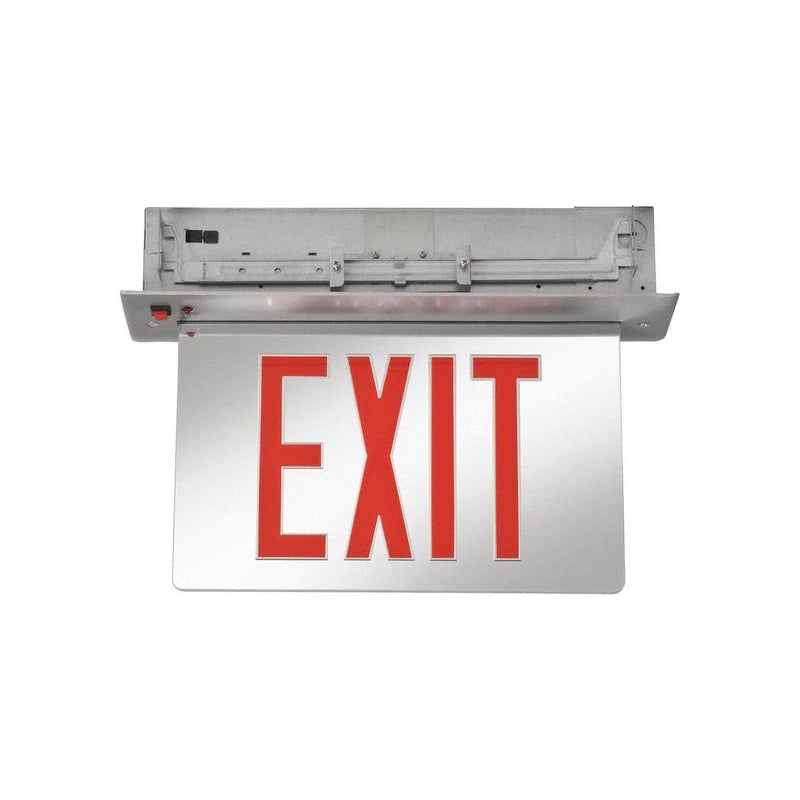 Lithonia EDGRNY LED Edge-Lit Recess Mount Exit Sign with Battery Backu ...