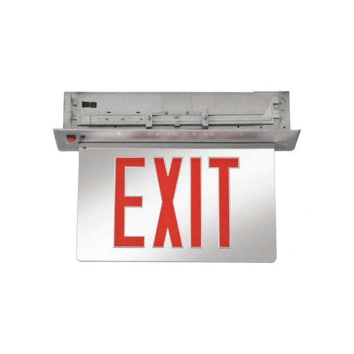 Lithonia EDGRNY LED Edge-Lit Recess Mount Exit Sign with Battery Backup, Single Face, New York City Approved