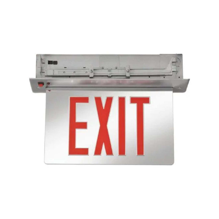 Lithonia EDGR LED Recessed Edge-Lit Exit Sign with Battery Backup, Double Face