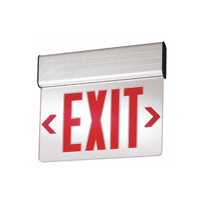 Lithonia EDG Edge-Lit LED Exit Sign with Battery Backup, Single Face, Self Diagnostics
