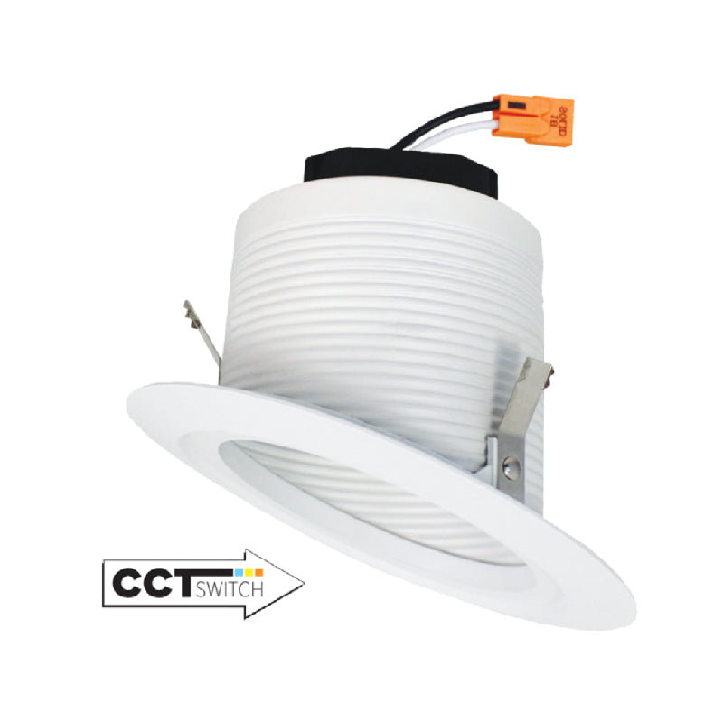 Elco EL423 4" Sloped Ceiling LED Baffle Insert, CCT Selectable