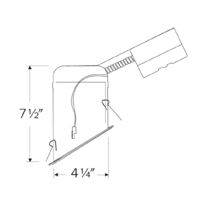 Elco EL470RICA 4" LED IC Airtight Sloped Ceiling Remodel Housing, 6-Pack