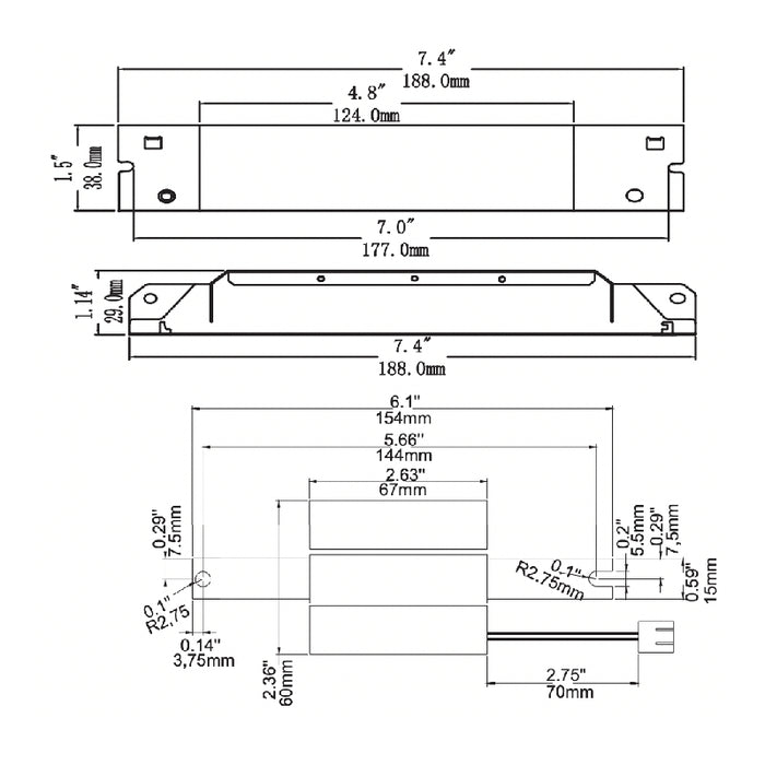 Westgate ELB-1248 12W Split LED Emergency Battery Backup