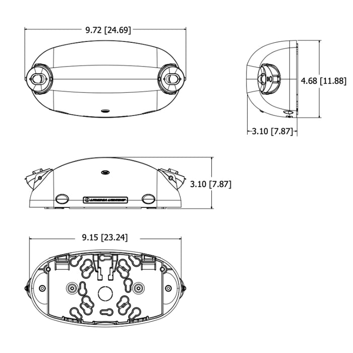 Lithonia ELM2L Quantum LED Adjustable Optics Emergency Light with Remote Capacity, Self-diagnostics