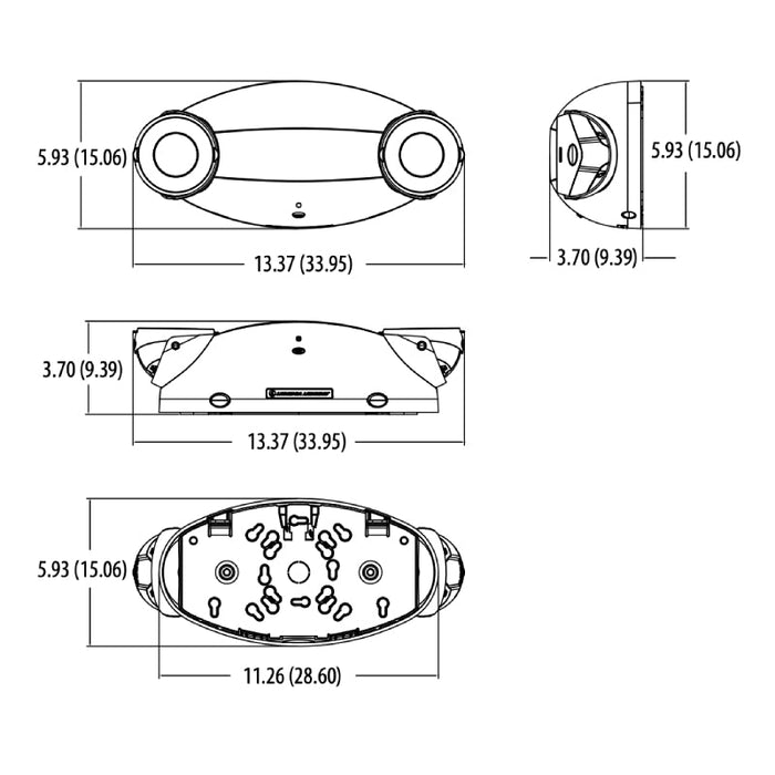 Lithonia ELM6L Quantum LED Adjustable Optics Emergency Light, Self-diagnostics, High-output Battery
