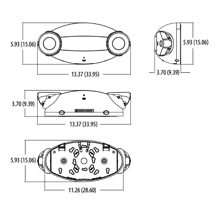 Lithonia ELM6L Quantum LED Adjustable Optics Emergency Light, Self-Diagnostics