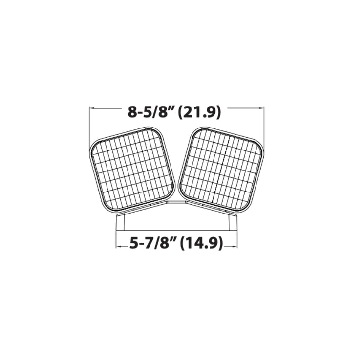 Lithonia ERE LED Square Emergency Remote Light Head, Twin Heads