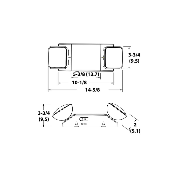 Lithonia EU2C Dual LED Lamp Head Emergency Light