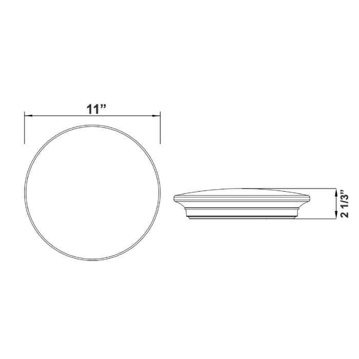 Westgate FCRB 11" 20W LED Flush Mount Cloud Fixture, CCT Selectable