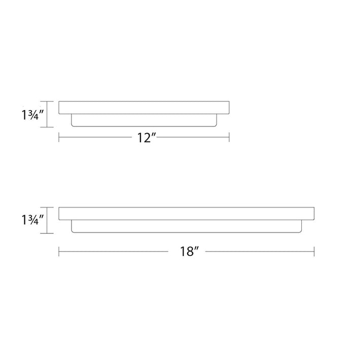 WAC FM-180112 Metro 12" LED Flush Mount, 3000K