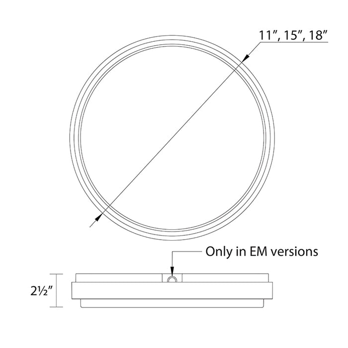 WAC FM-200111 Lithium 11" LED Flush Mount