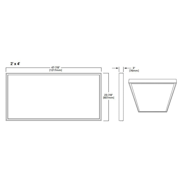 Metalux FPS 2x4 LED Flat Panel with Selectable Lumens and CCT