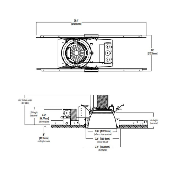 Halo Commercial HC615D010 6" New Construction Downlight Housing, 1500 Lumen