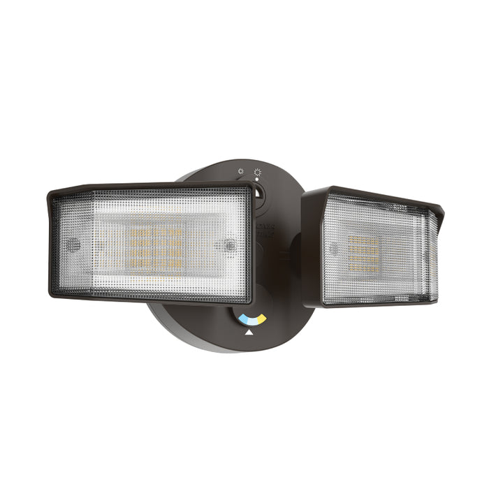 Lithonia HGX-2SH-ALO 25W 2-Head HomeGuard LED Security Floodlight, Switchable CCT