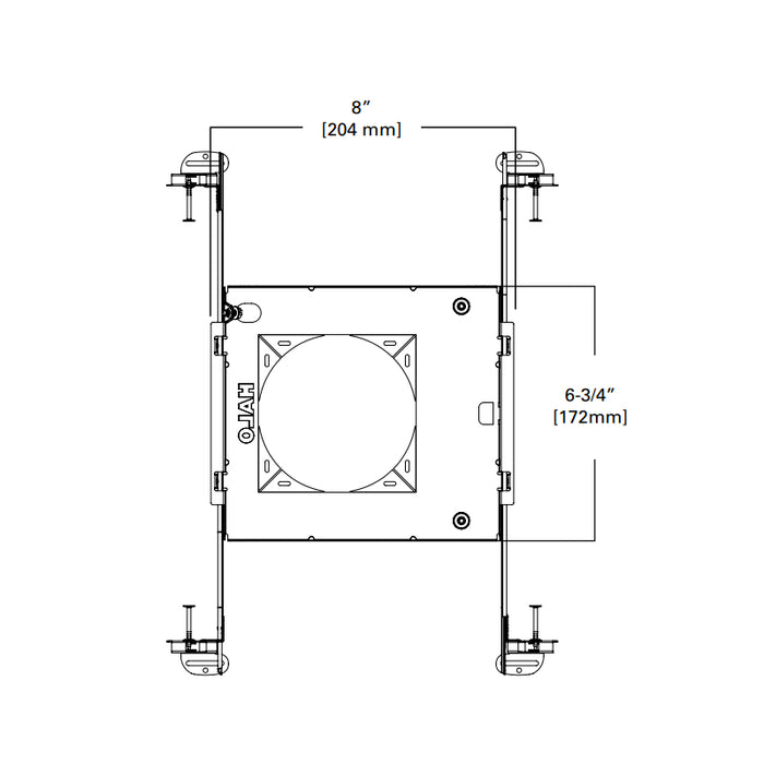 Halo HL4RSMF 4" Mounting Frame for Round or Square Fixture Fittings